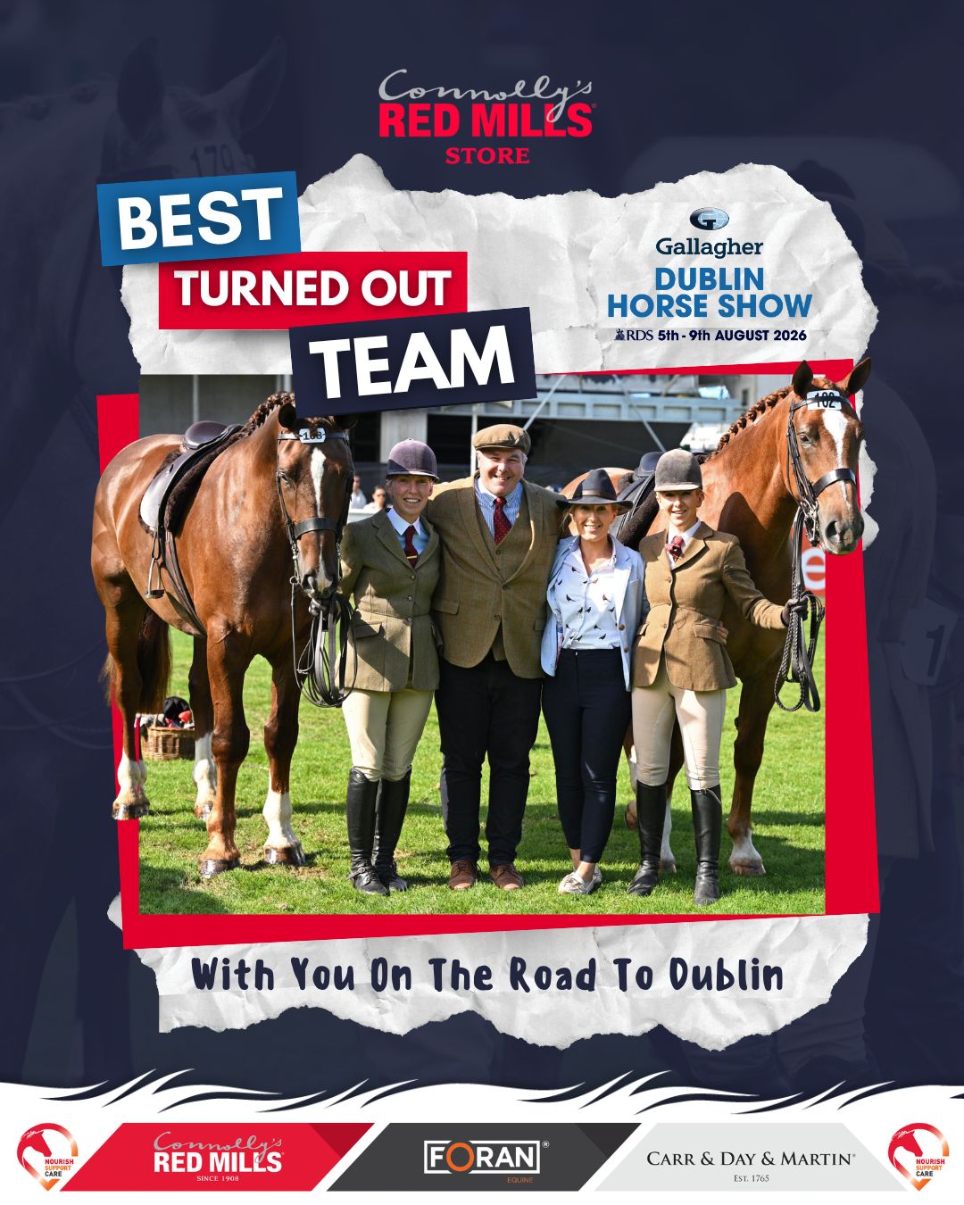 The RED MILLS Store Best Turned Out Team At the Dublin Horse Show