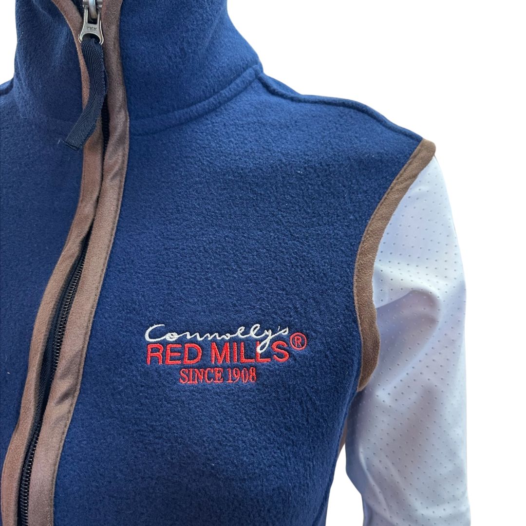 Red Mills, Foran Equine, Carr & Day & Martin Unisex Fleece Gilet in Navy