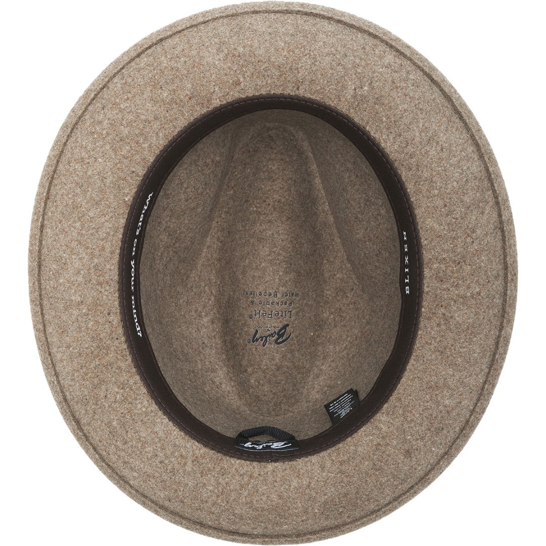 Bailey Blixen Fedora Hat in Medium Brown Mix