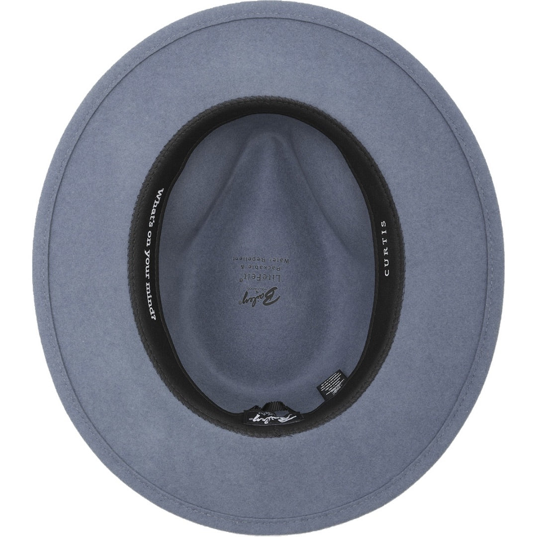 Bailey Curtis Fedora Hat in Vintage Blue