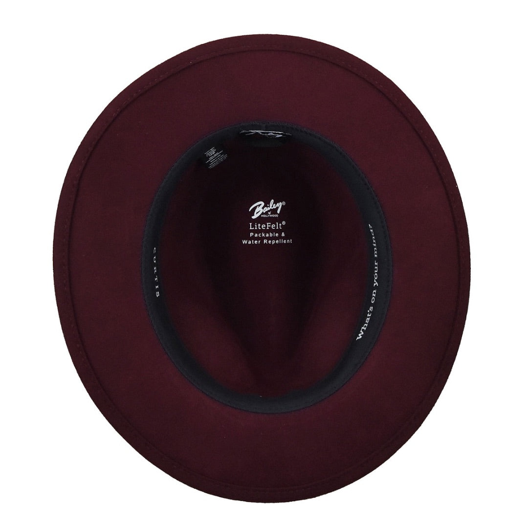 Bailey Curtis Fedora Hat in Port