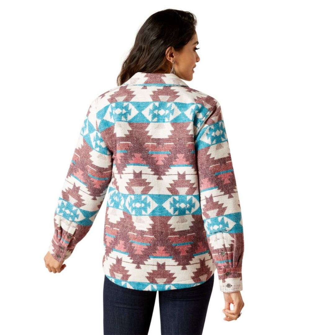 Ariat Women's Real Shacket Shirt Jacket in Baja Jacquard