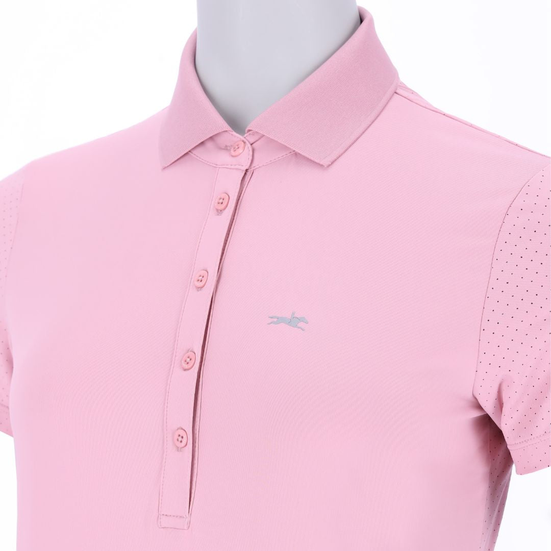 Schockemohle Women's SP Madlin Style Polo Shirt in Dusty Pink