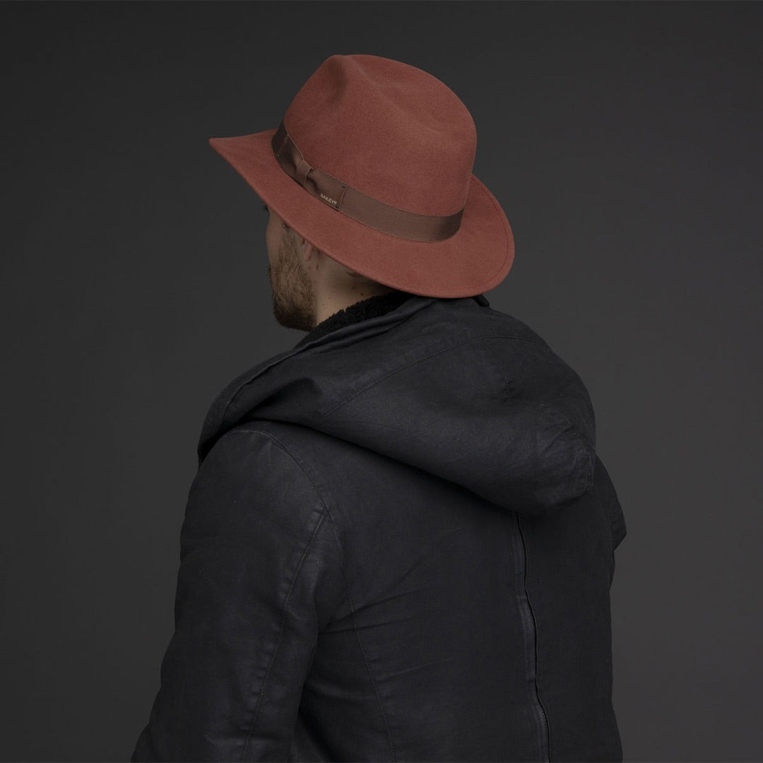 Bailey Curtis Fedora Hat in Port