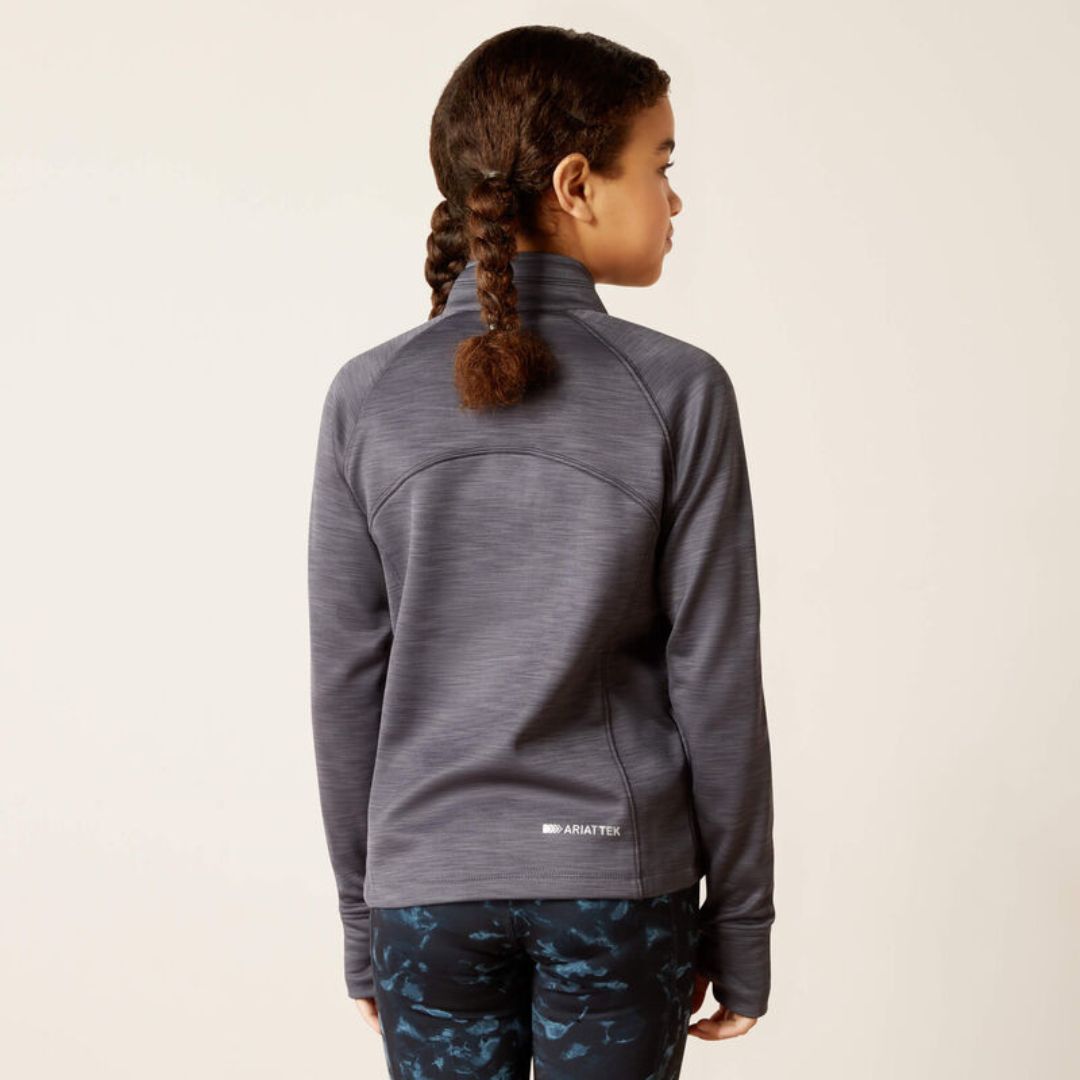 Ariat Kid's TEK Team 1/2 Zip Jumper in Ebony Grey