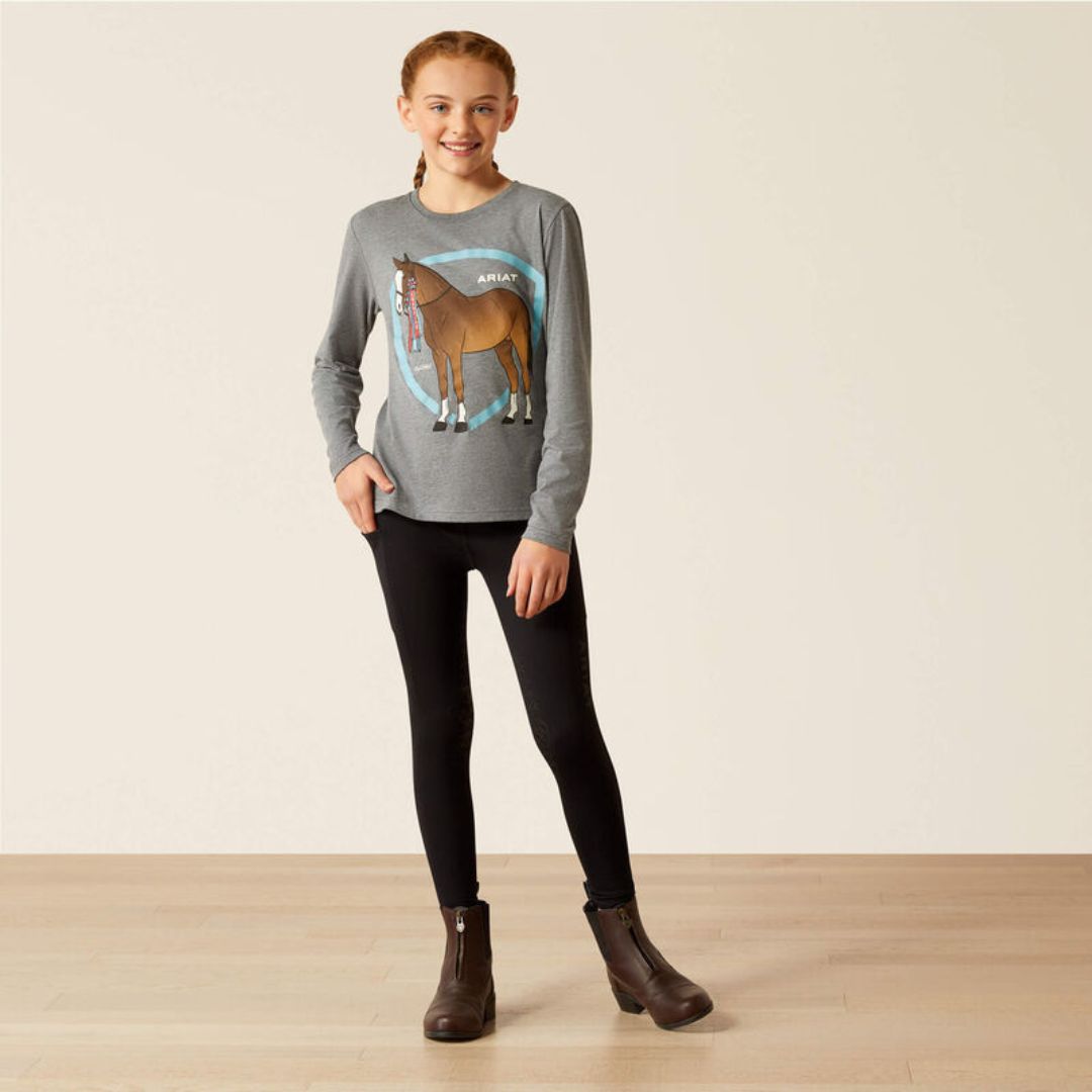 Ariat Kids Champion Pony T-Shirt in Heather Grey