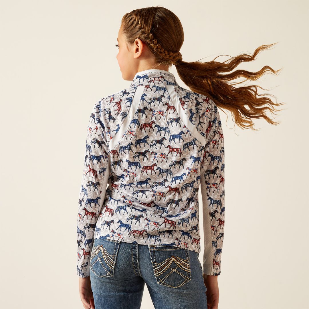 Ariat Kids Sunstopper 1/4 Zip Baselayer in Painted Ponies