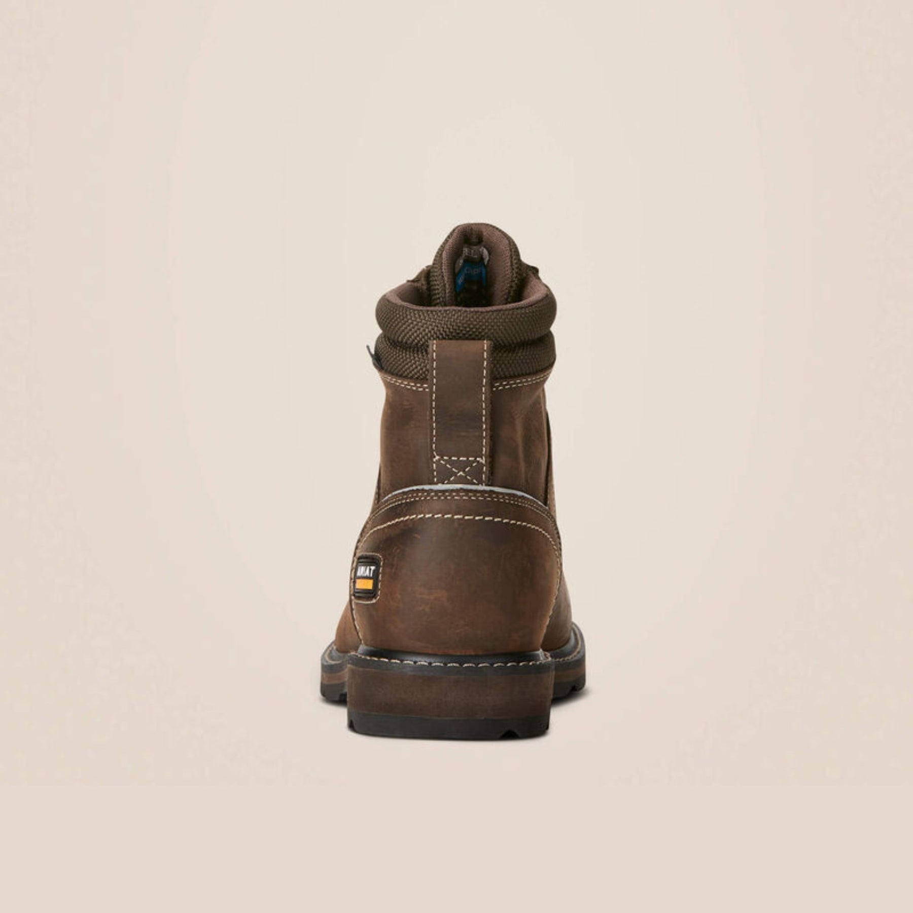 Ariat Men's Groundbreaker 6" Lace Steel Toe Waterproof Work Boot in Dark Brown