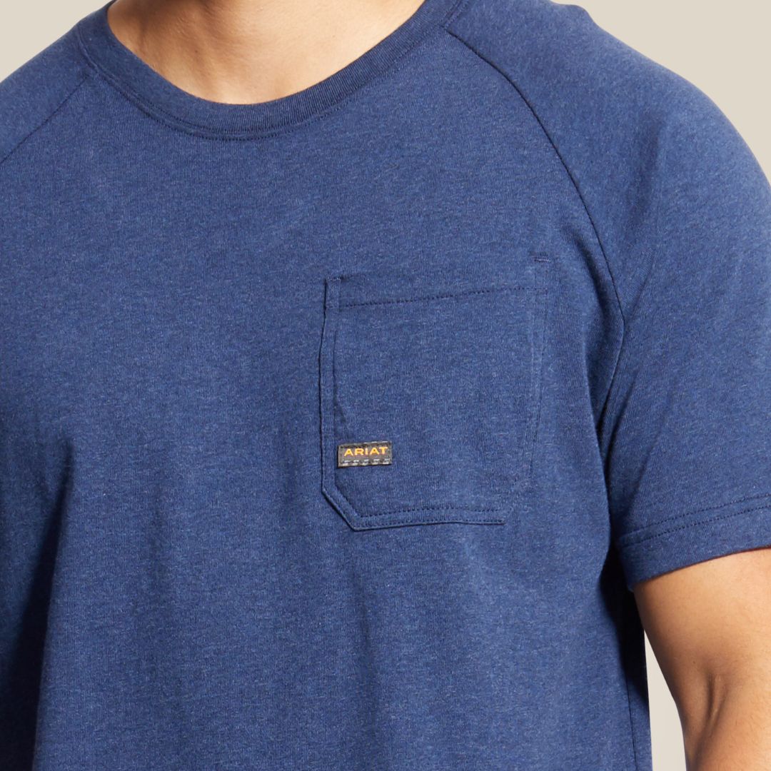 Ariat Men's Rebar Strong Cotton T-Shirt in Navy Heather