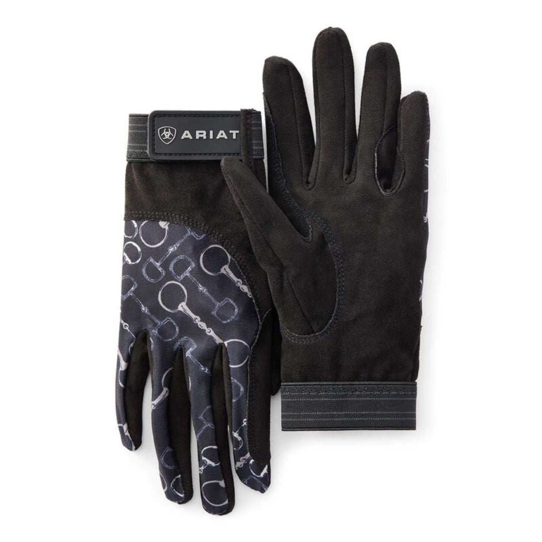 Ariat AriatTek Grip Glove in Charcoal Bit Print