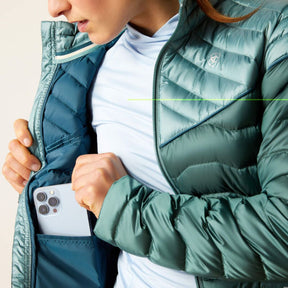 Ariat Women's Ideal Down Jacket in Iridescent Artic & Silver Pine