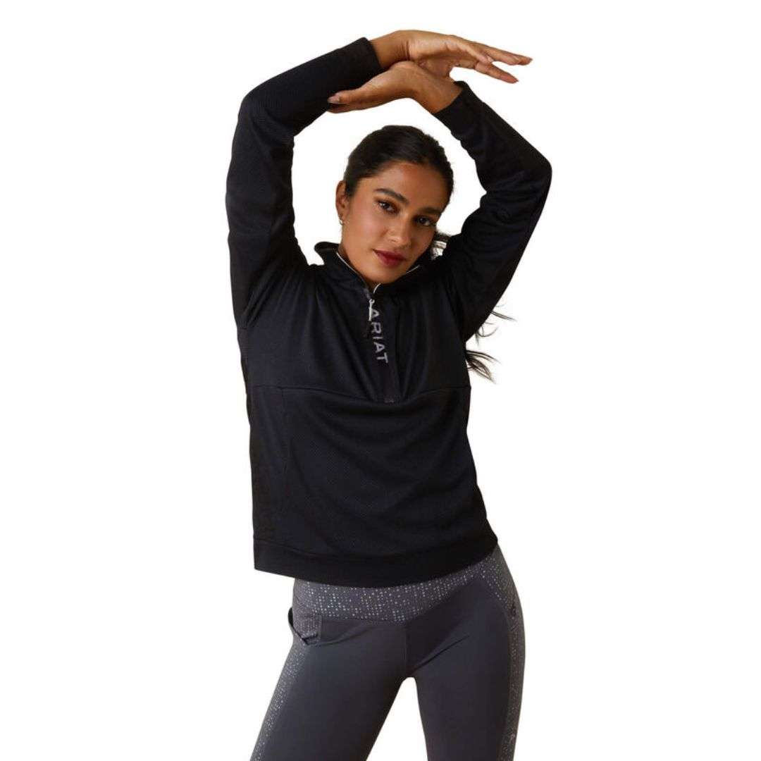 Ariat Women's Breathe 1/2 Zip Jumper in Black