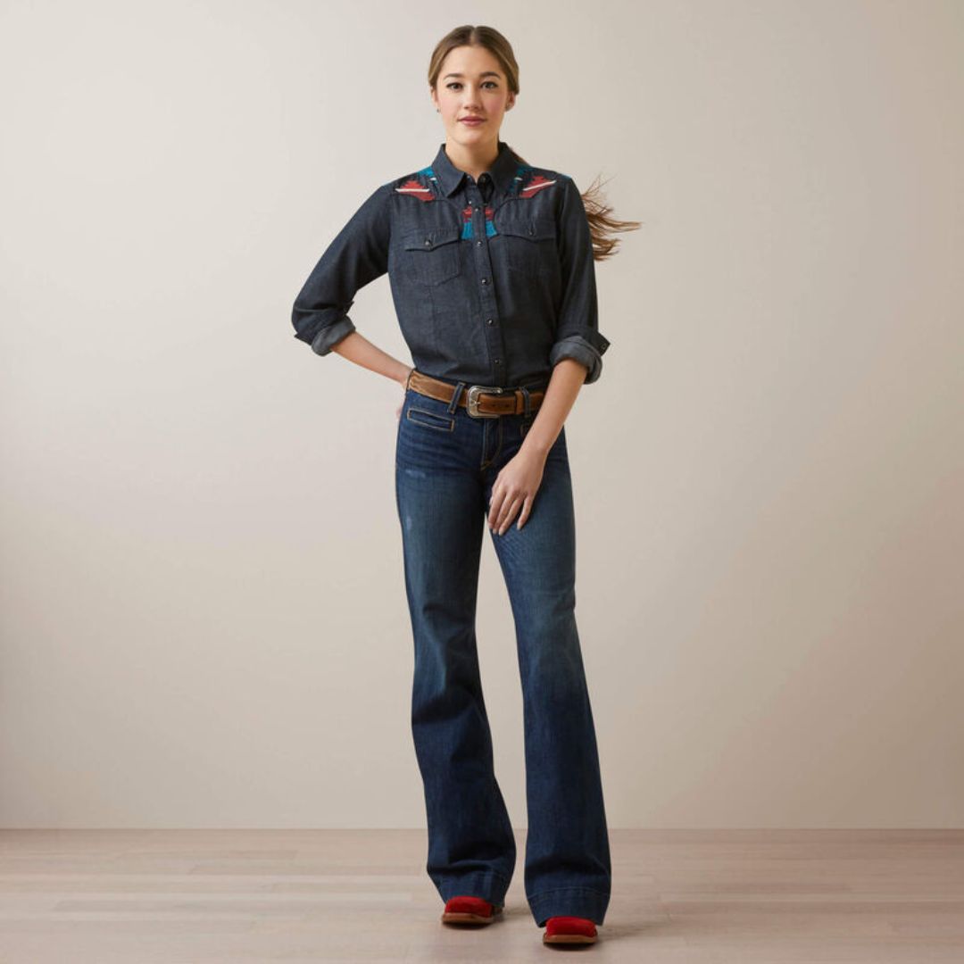 Ariat Women's Dutton Shirt in Rinsed