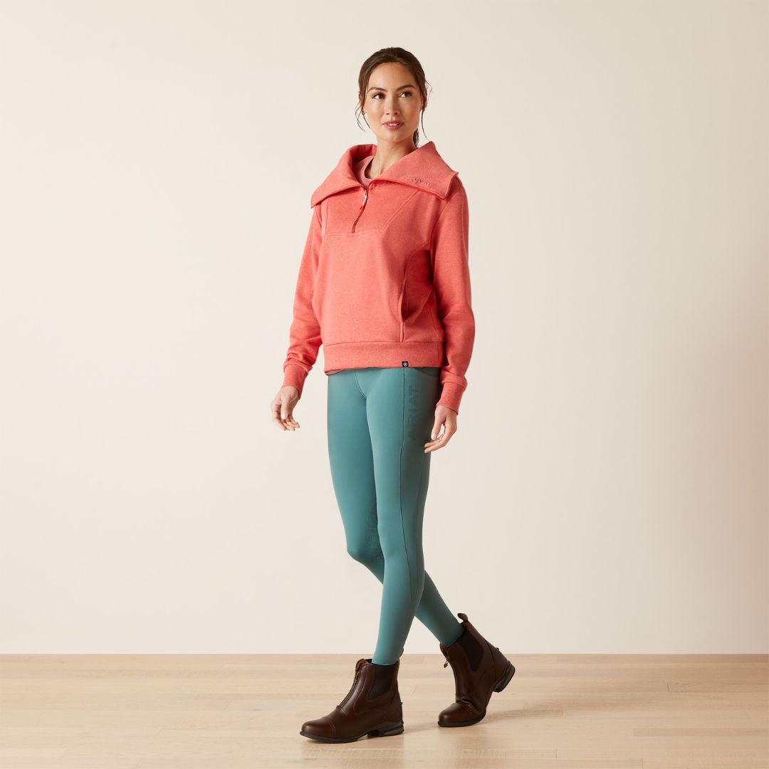 Ariat Women's Fern 1/2 Zip Jumper in Heather Baked Apple