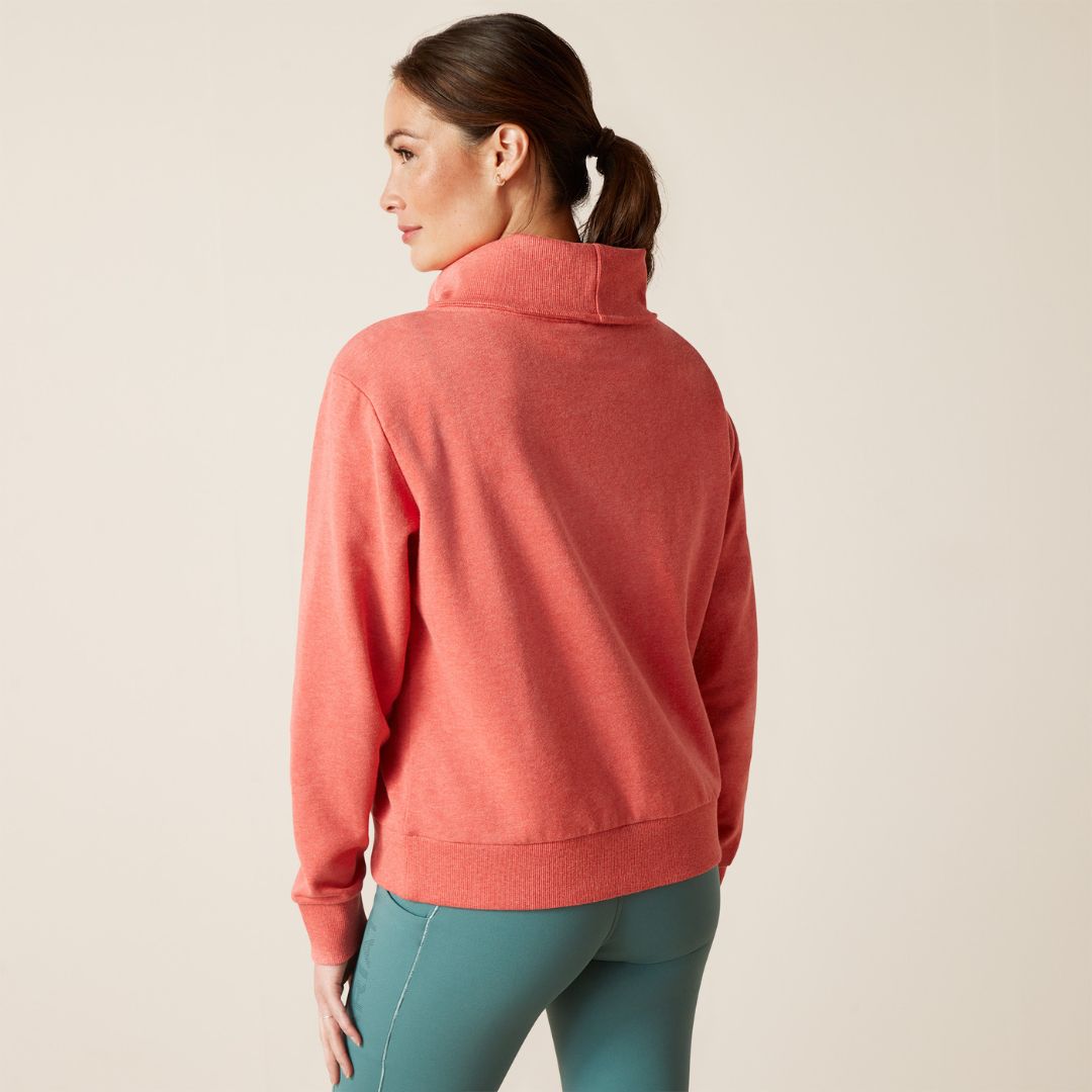 Ariat Women's Fern 1/2 Zip Jumper in Heather Baked Apple