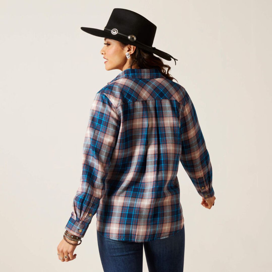 Ariat Women's Real Billie Jean Shirt in Woodland Plaid