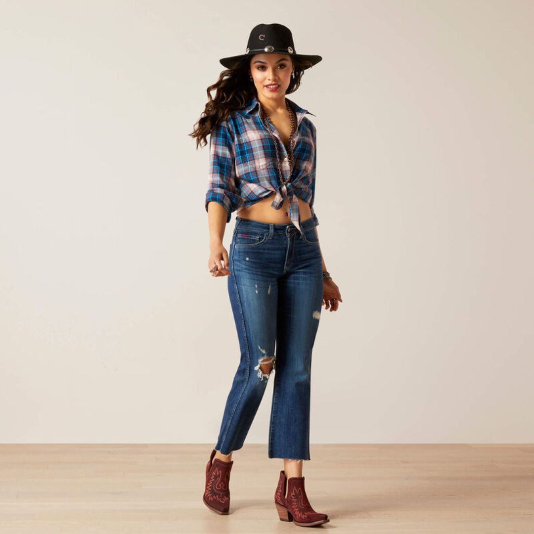 Ariat Women's Real Billie Jean Shirt in Woodland Plaid