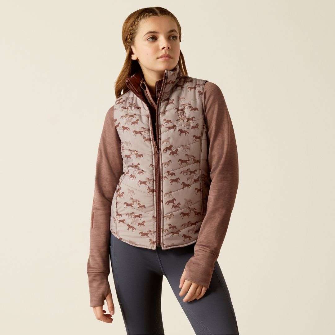 Ariat Kid's Bella Reverse Insulated Vest in Vanilla Ice