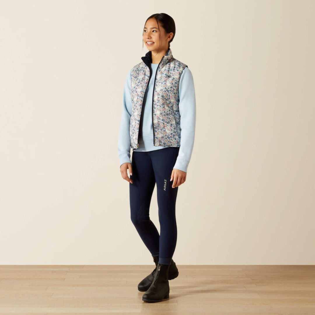Ariat Kids Bella Reversible Insulated Bodywarmer in Posy Pony Print