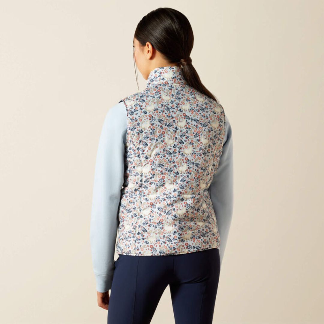 Ariat Kids Bella Reversible Insulated Bodywarmer in Posy Pony Print