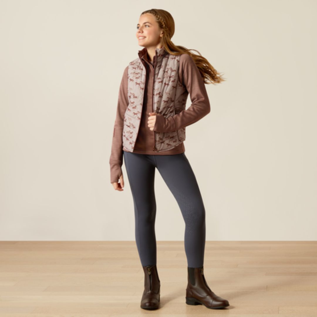 Ariat Kids Bella Reversible Insulated Bodywarmer in Scattering Horses