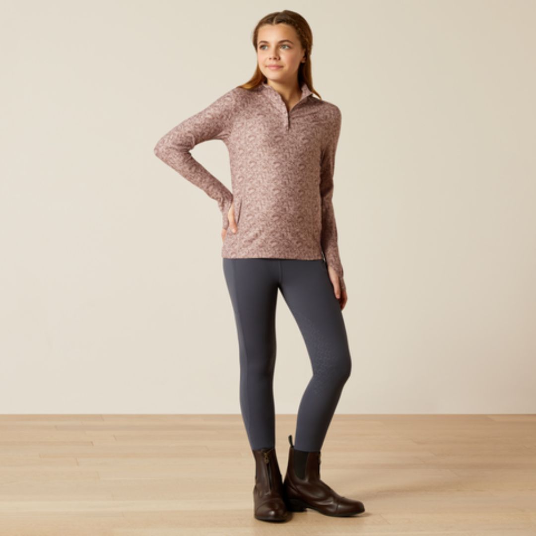 Ariat Kids Lowell 1/4 Zip Baselayer in Abstract Floral