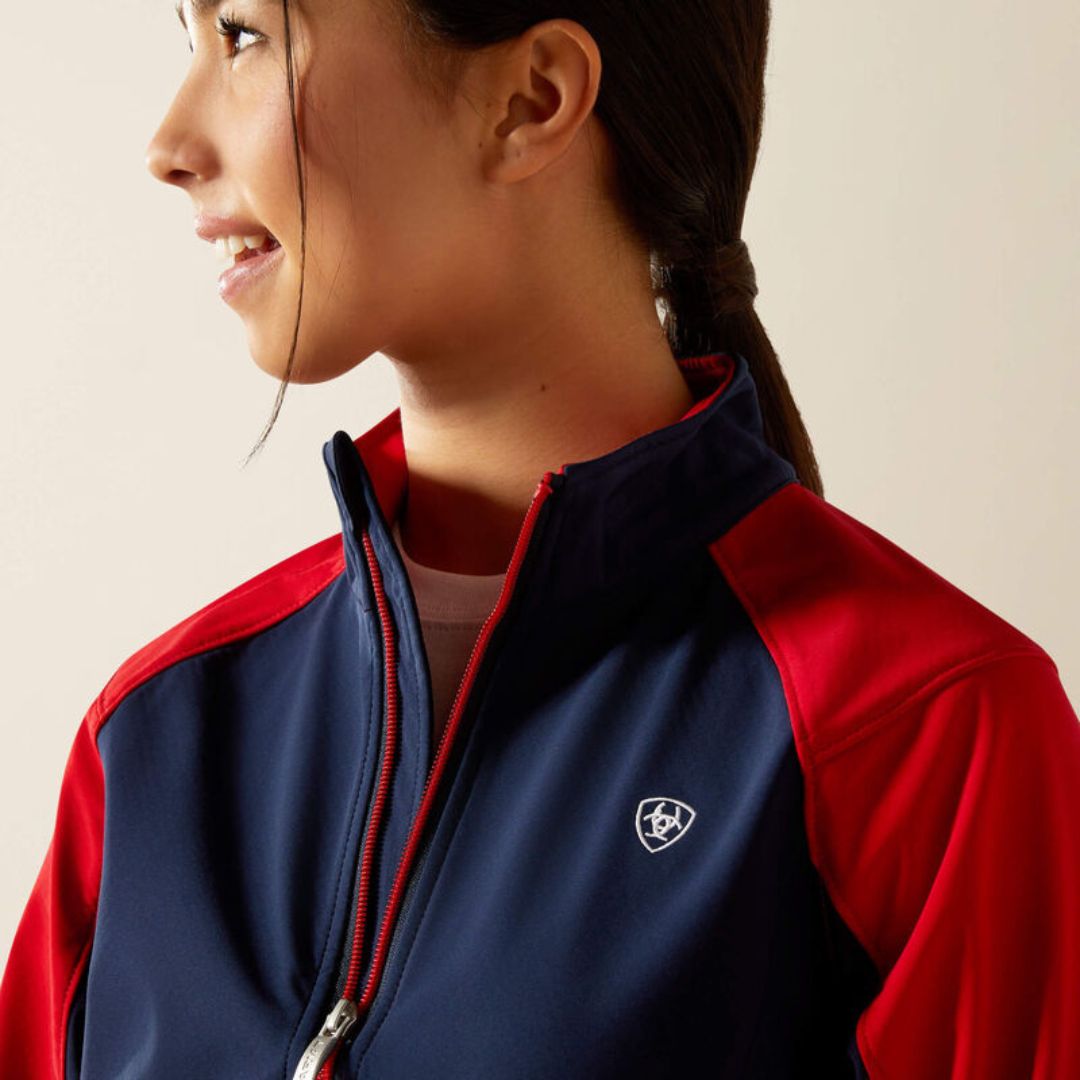 Ariat Kids Team Equestrian Jacket in Navy and Red
