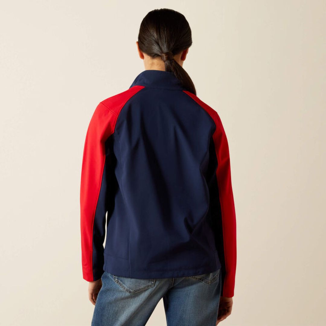 Ariat Kids Team Equestrian Jacket in Navy and Red