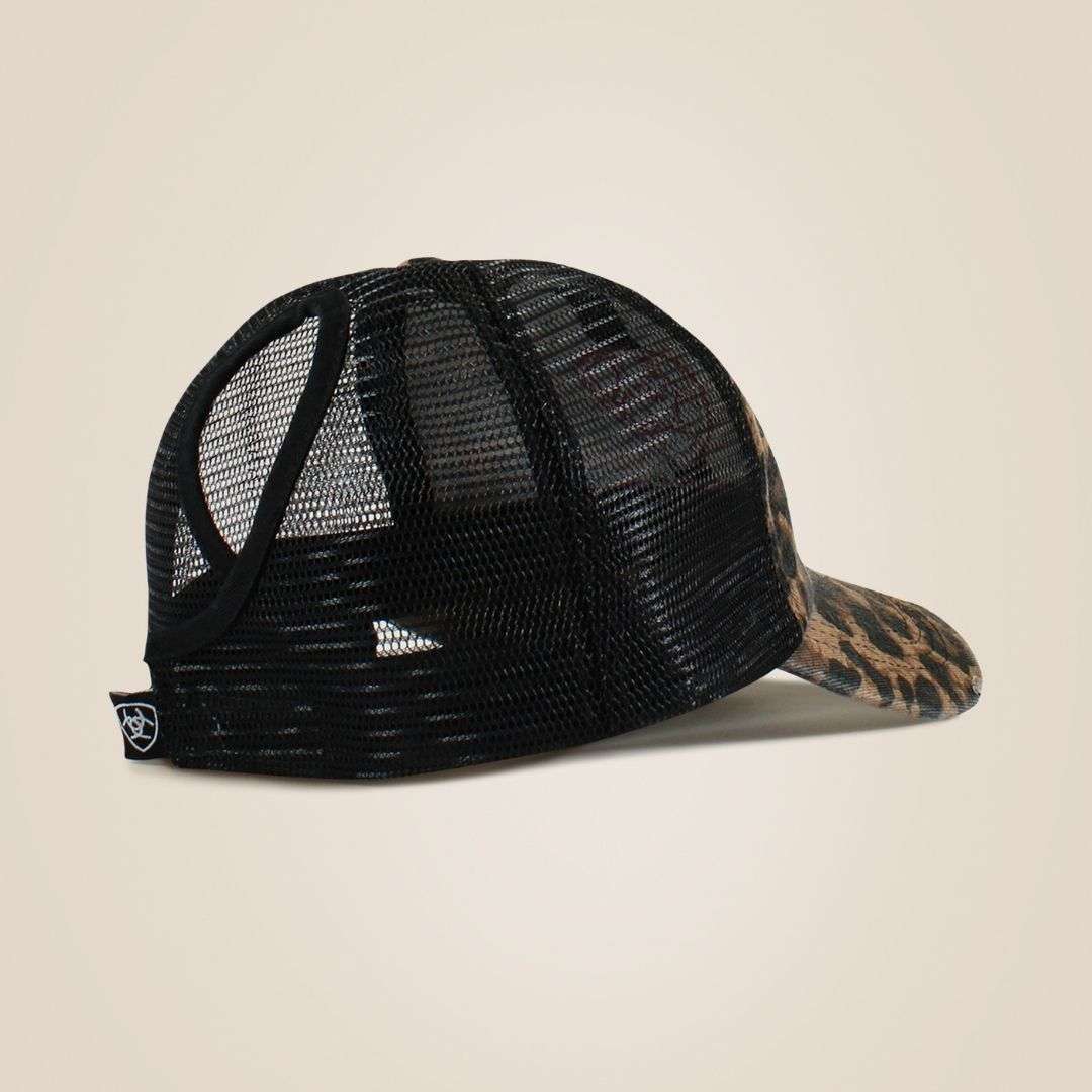 Ariat Women's Logo Cheetah Print Baseball Cap in Black
