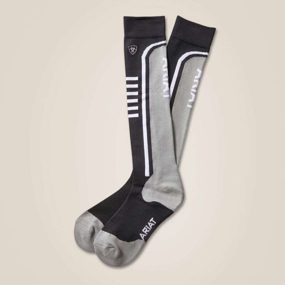 AriatTEK Slimline Performance Socks in Black and Sleet