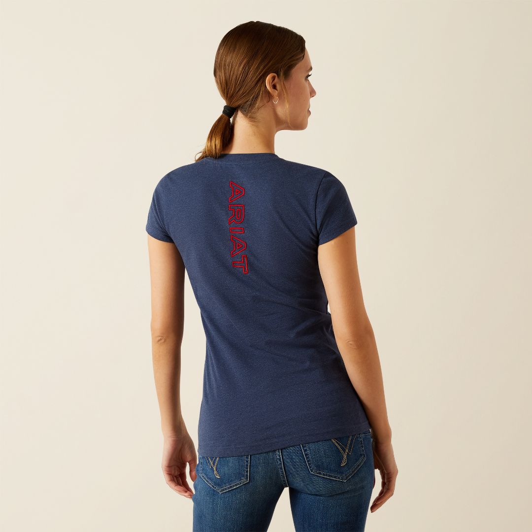 Ariat Women's BV Logo T-Shirt in Navy Heather