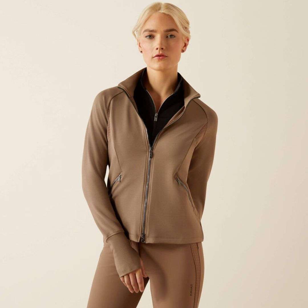 Ariat Women's Bellatrix Zip Jumper in Brick Brown