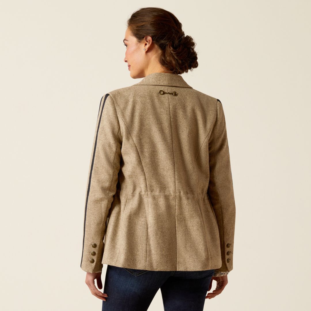 Ariat Women's Dornie Wool Blazer in Camel Herringbone