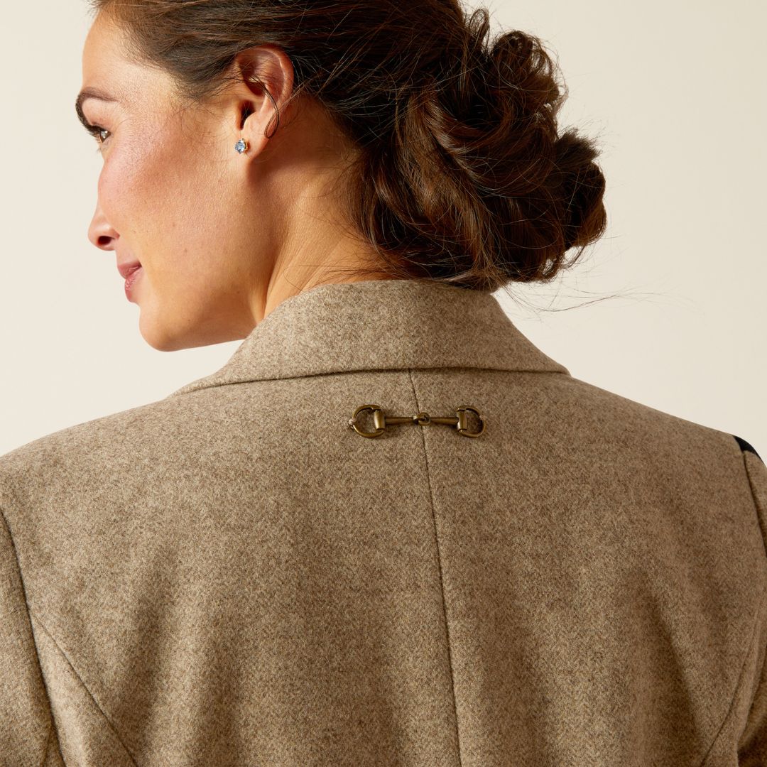 Ariat Women's Dornie Wool Blazer in Camel Herringbone