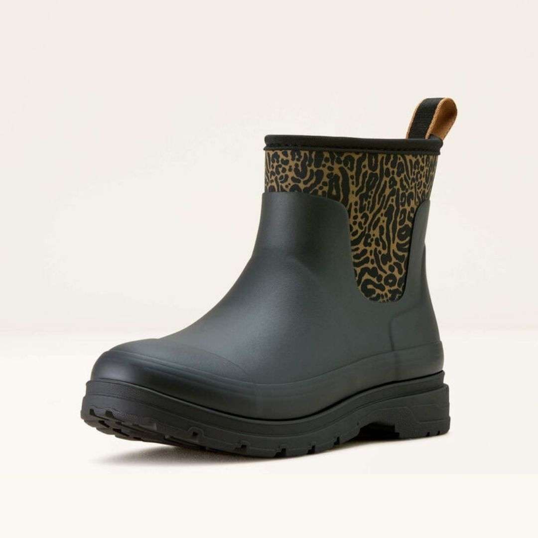 Ariat Women's Kelmarsh Shortie Boot in Black Ocelot Print