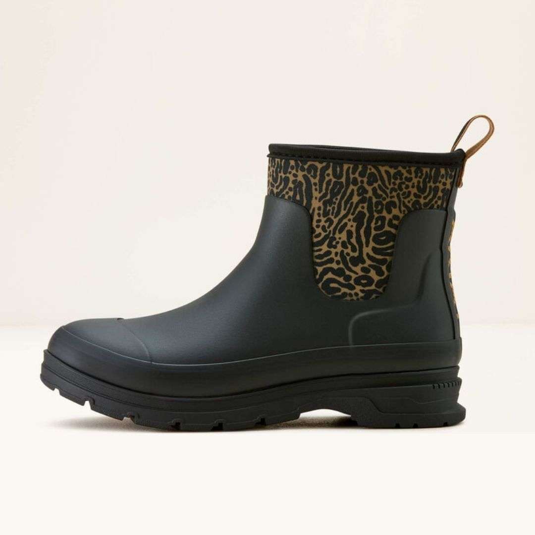 Ariat Women's Kelmarsh Shortie Boot in Black Ocelot Print