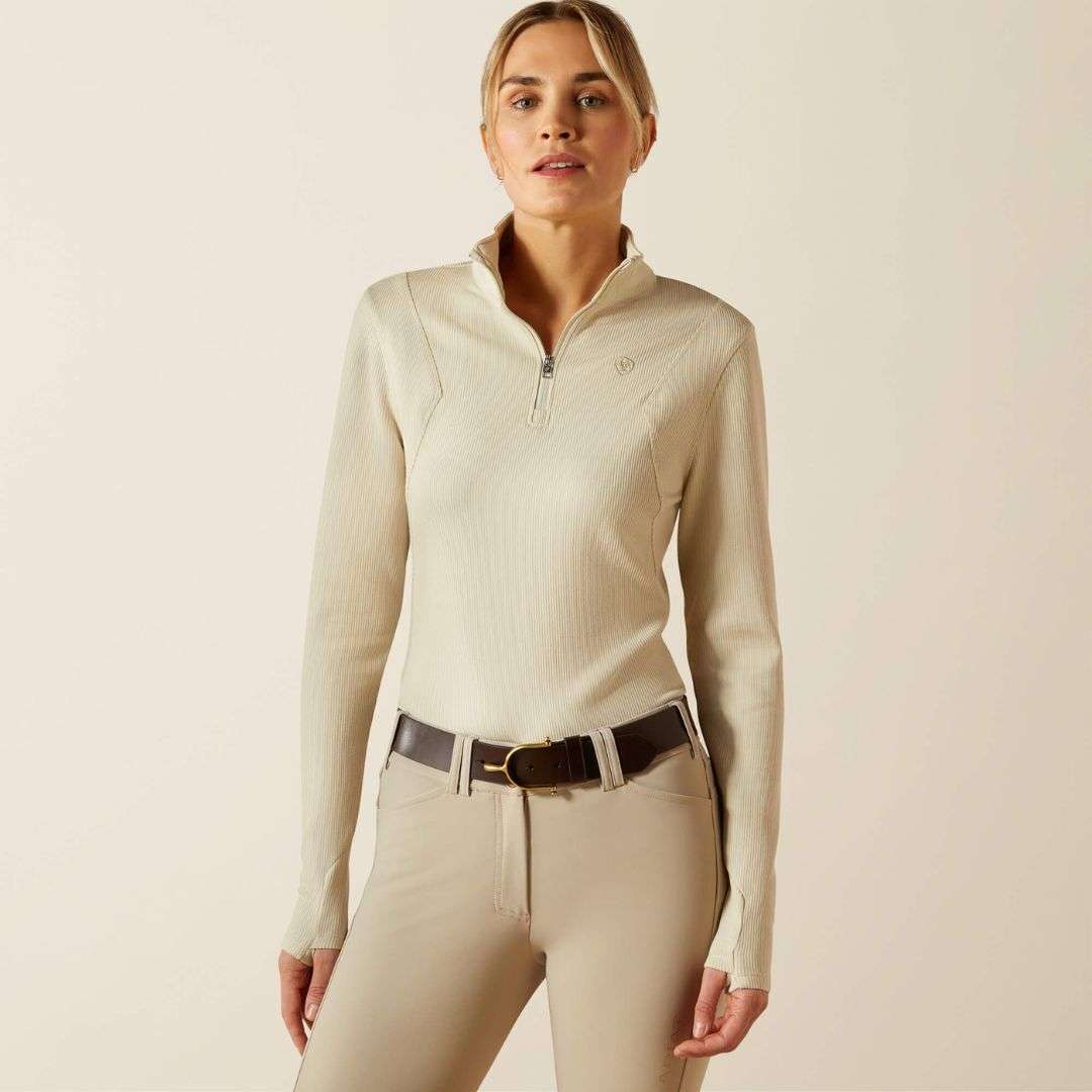 Ariat Women's Lucent Quarter Zip Baselayer in Pelican