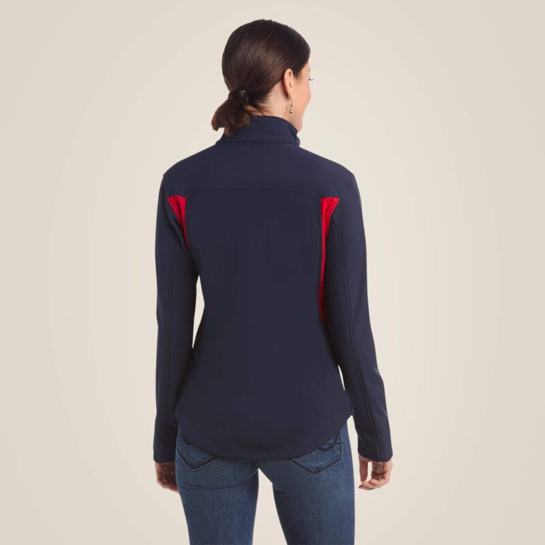 Ariat Women's New Team Softshell Jacket in Navy and Red
