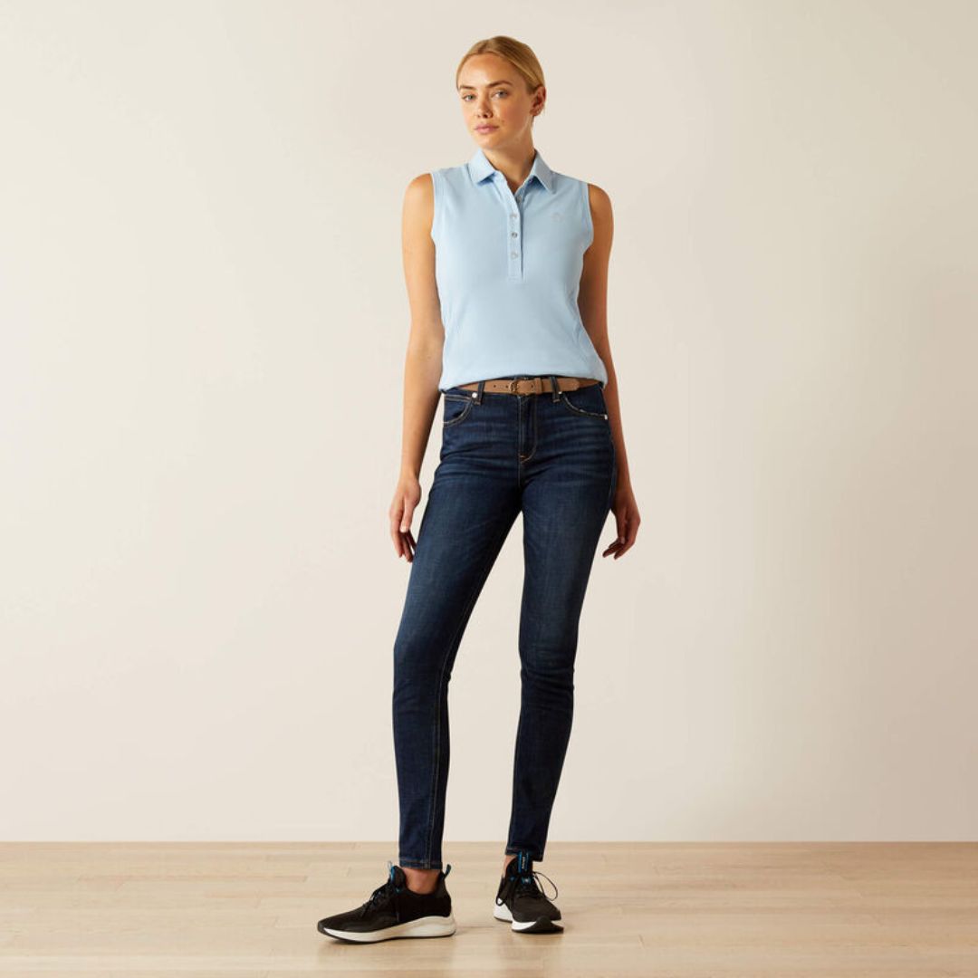 Ariat Women's Prix 3.0 Polo Shirt in Blue Bell
