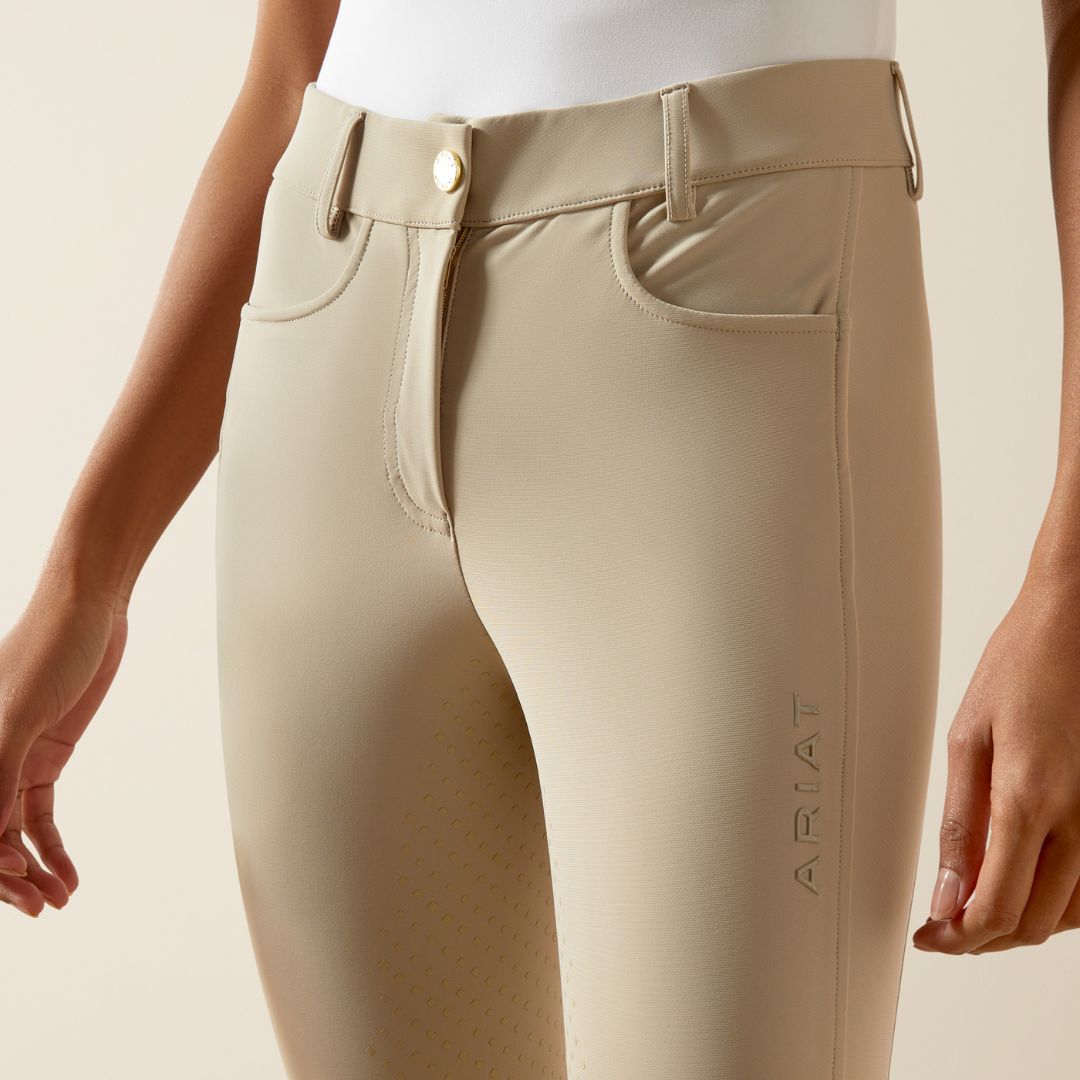 Ariat Women's Tri Factor Grip Full Seat Breech in Olympian Tan