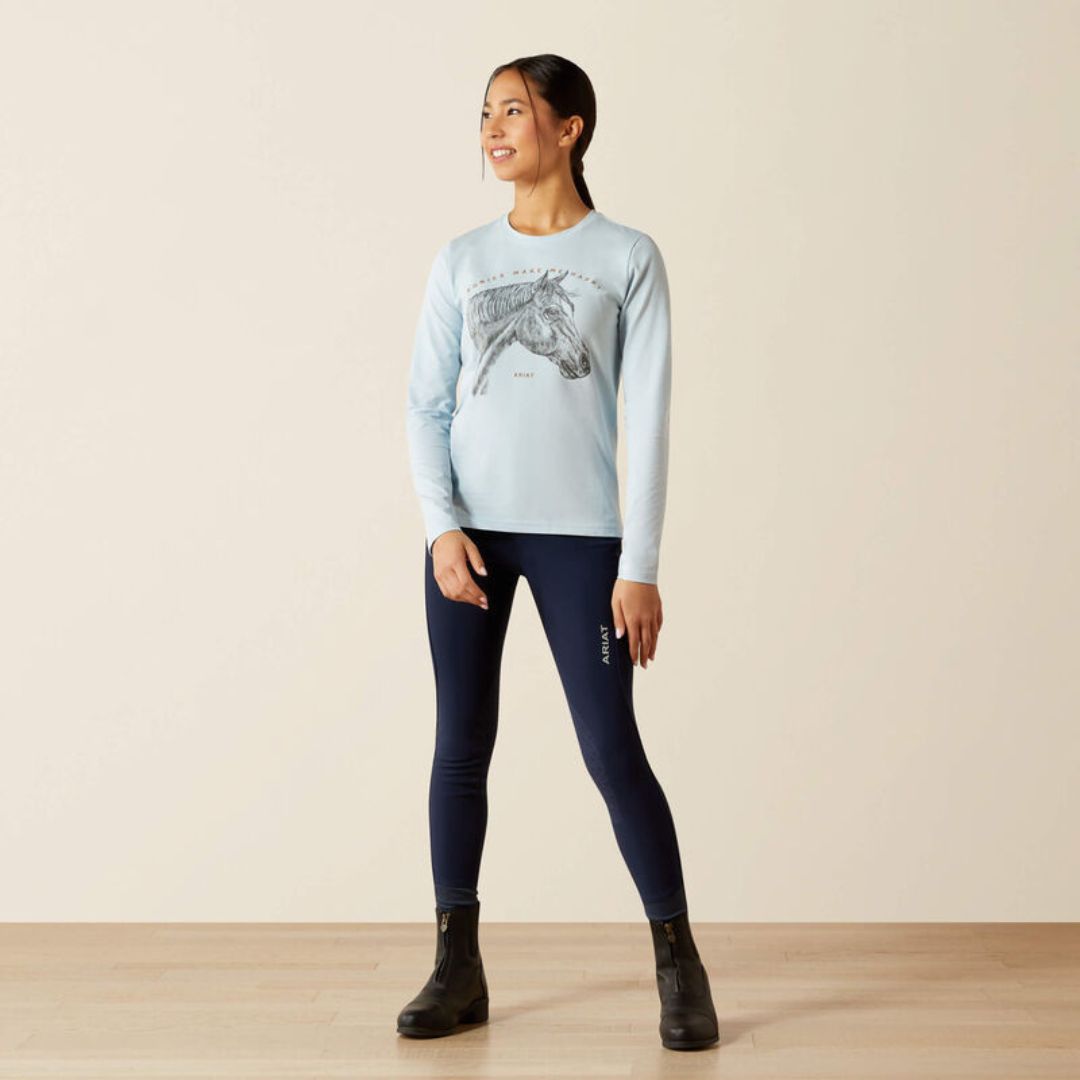 Ariat Kids Happy T-Shirt in Skyway