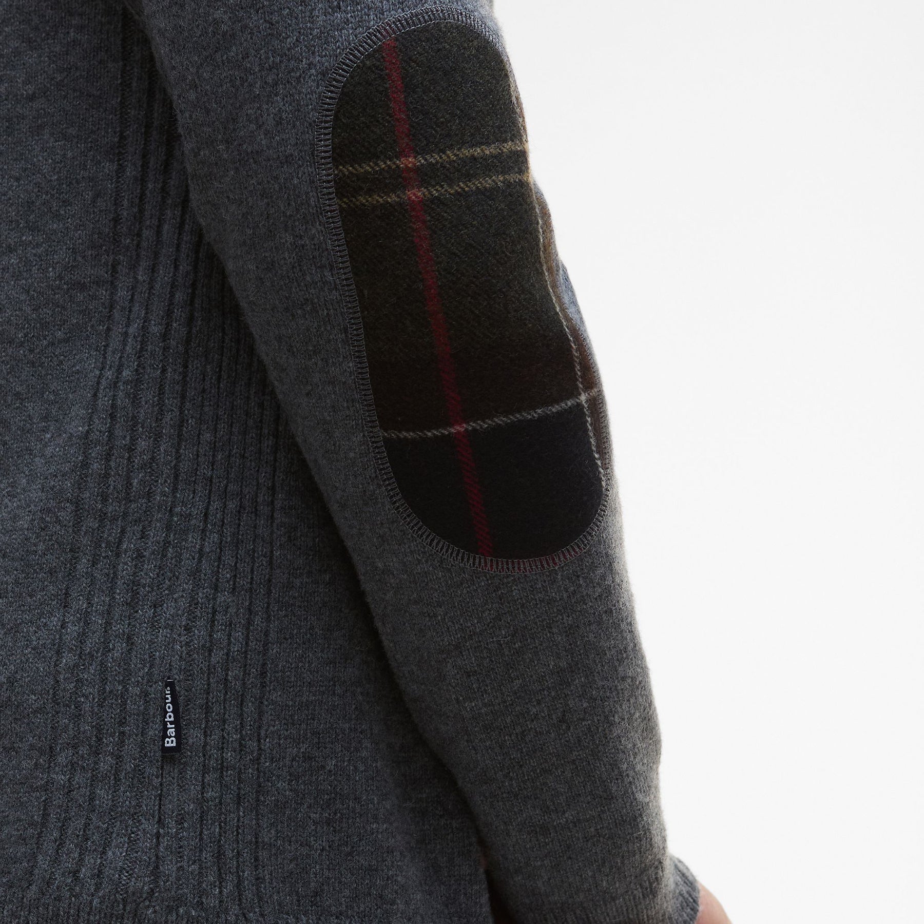 Barbour Men's Holden Crew Neck Jumper in Mid Grey Marl