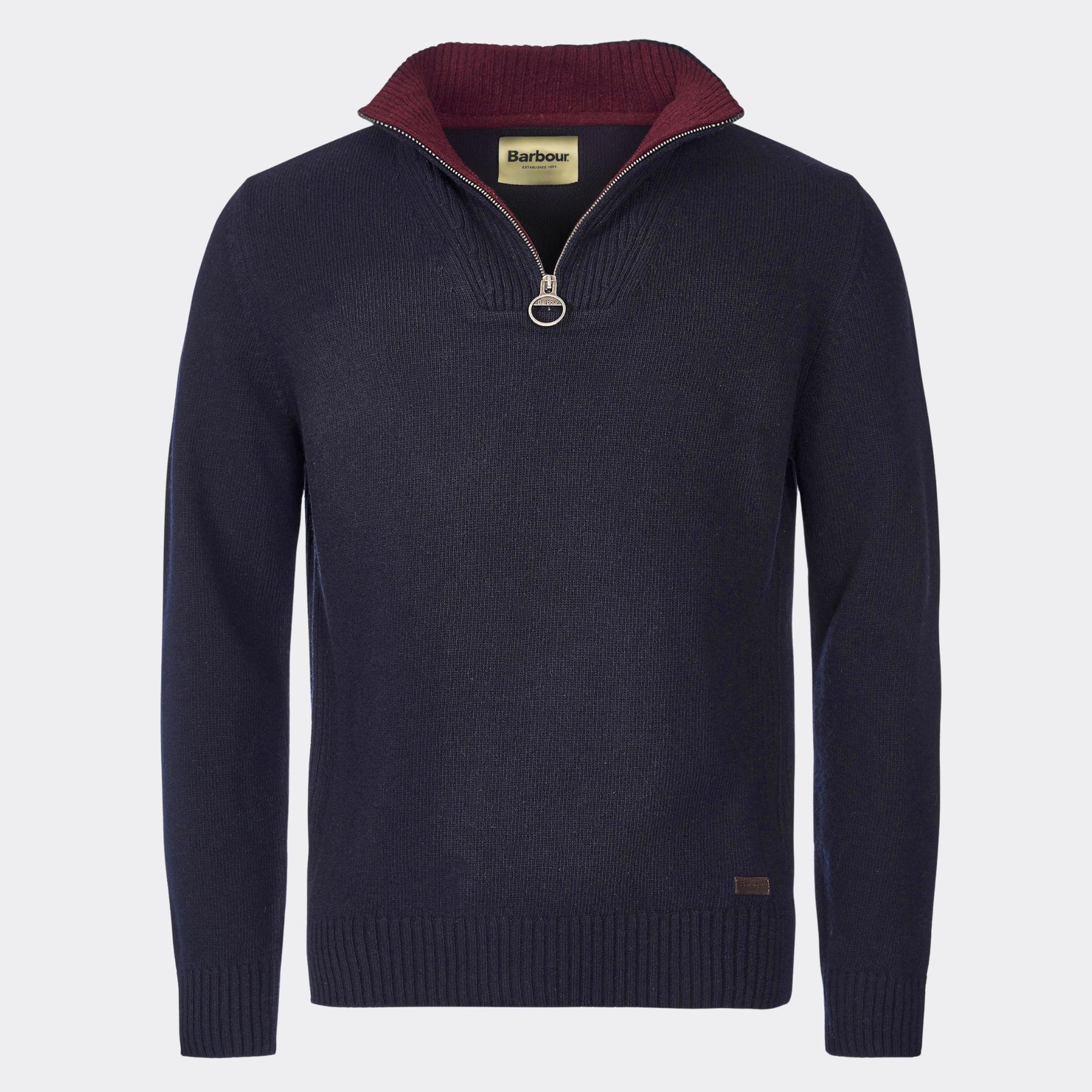 Barbour Men's Nelson Half-Zip Jumper in Navy