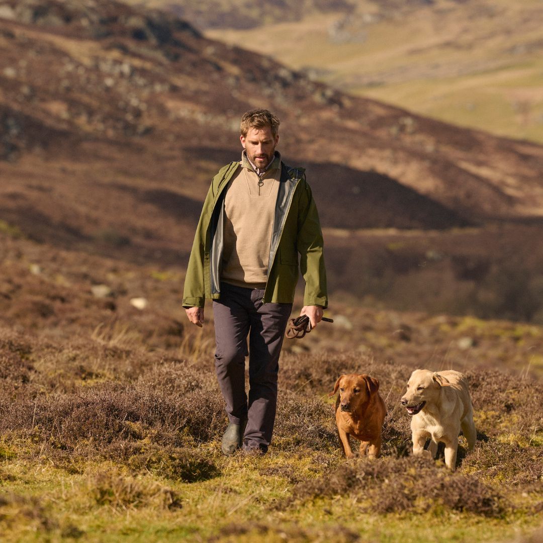 Barbour Men's Nelson Half-Zip Jumper in Stone Marl
