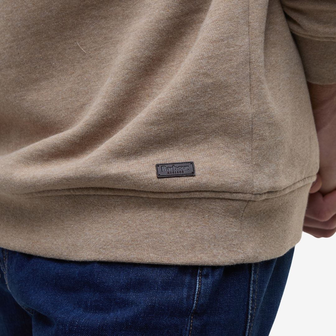 Barbour Men's Nelson Half-Zip Jumper in Stone Marl