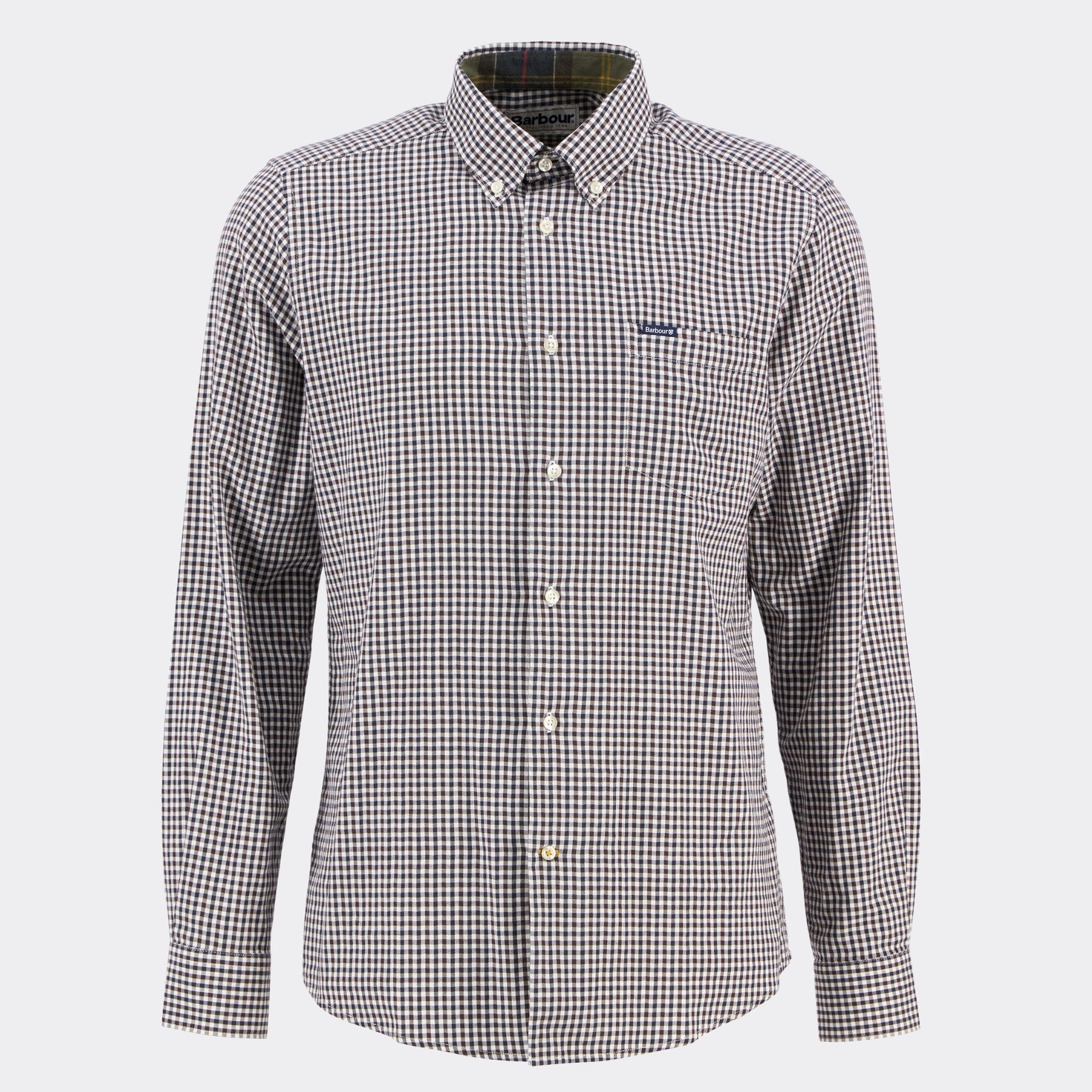 Barbour Men's Padshaw Tailored Long-Sleeved Shirt in Dark Oak
