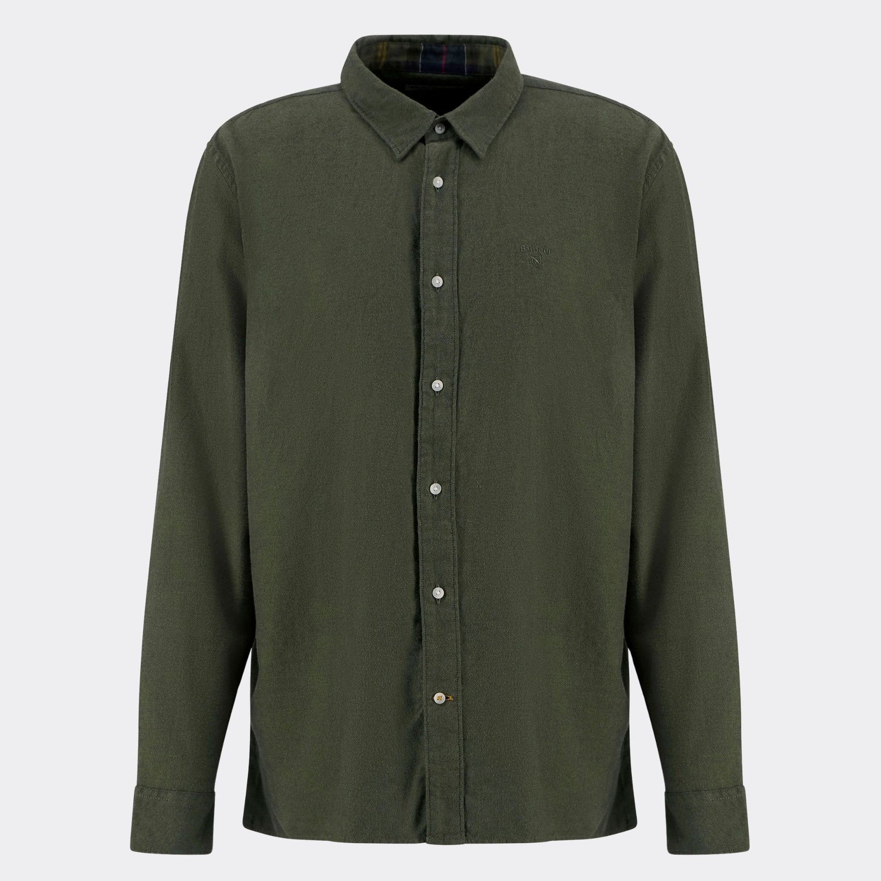 Barbour Men's Sealane Relaxed Long-Sleeved Shirt in Olive