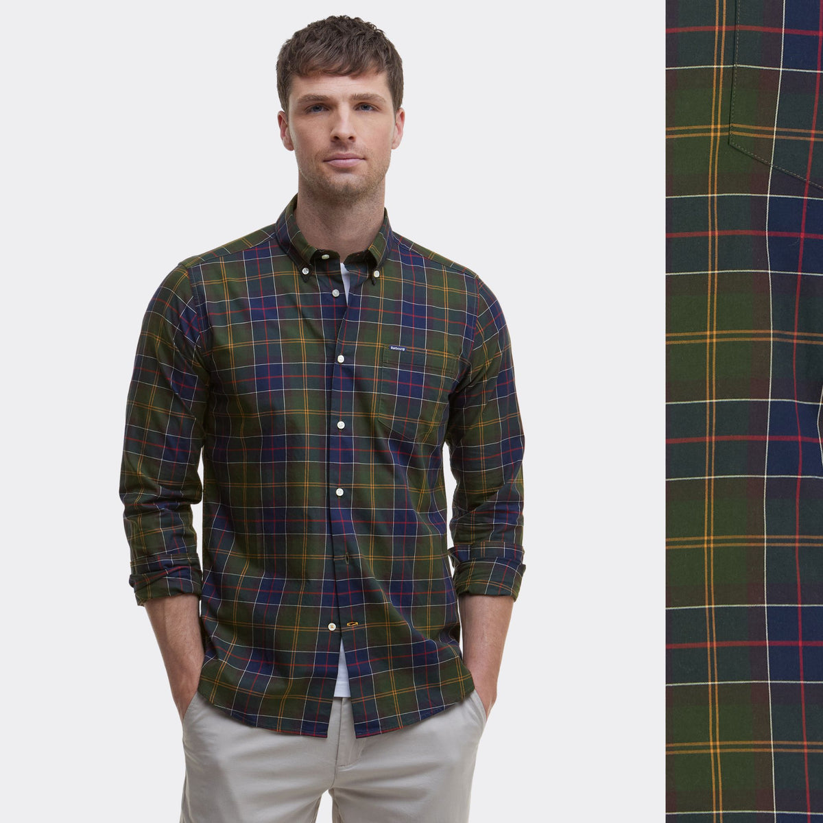 Barbour Men's Wetheram Tailored Long-Sleeved Shirt in Classic Tartan
