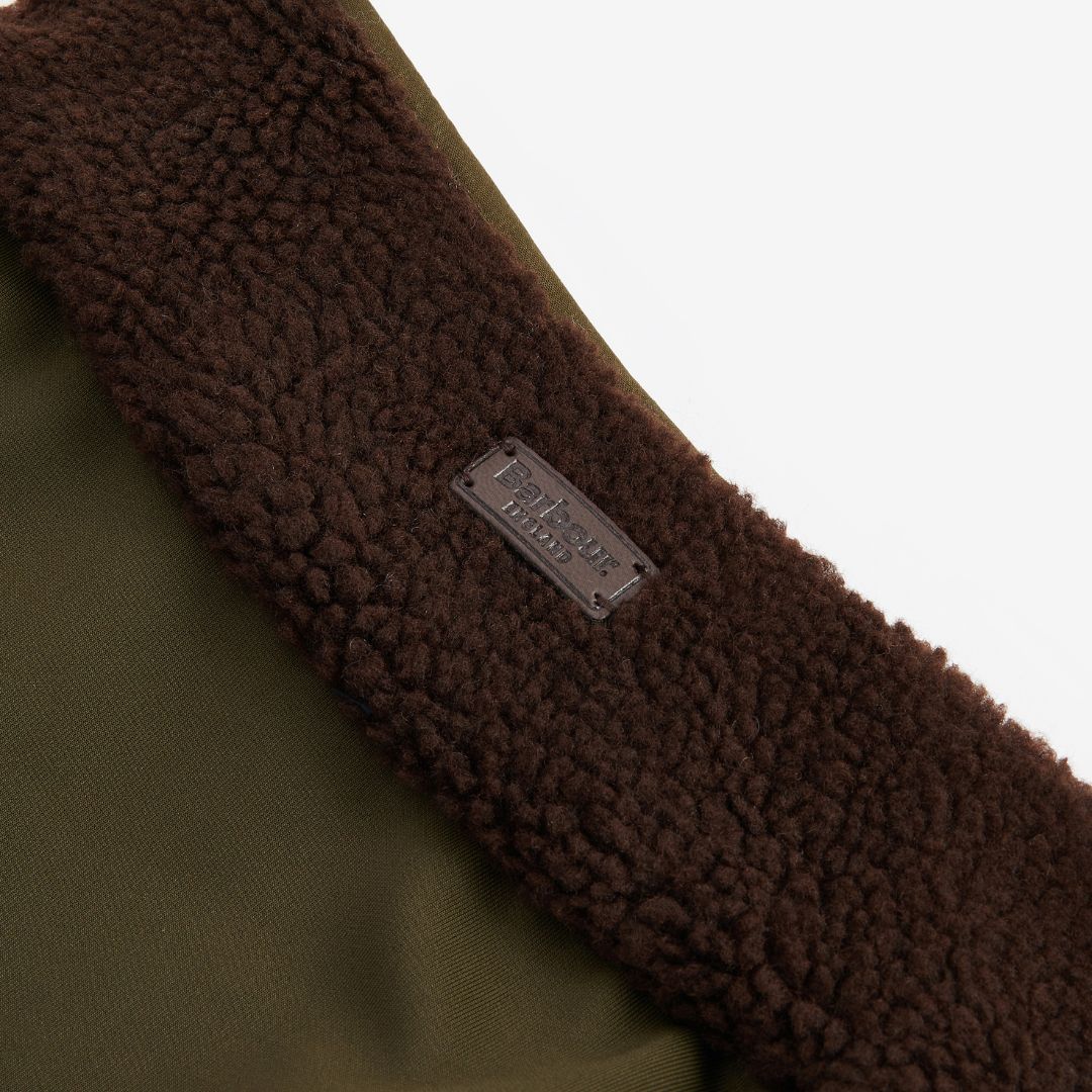 Barbour Reversible Quilted Dog Coat in Olive