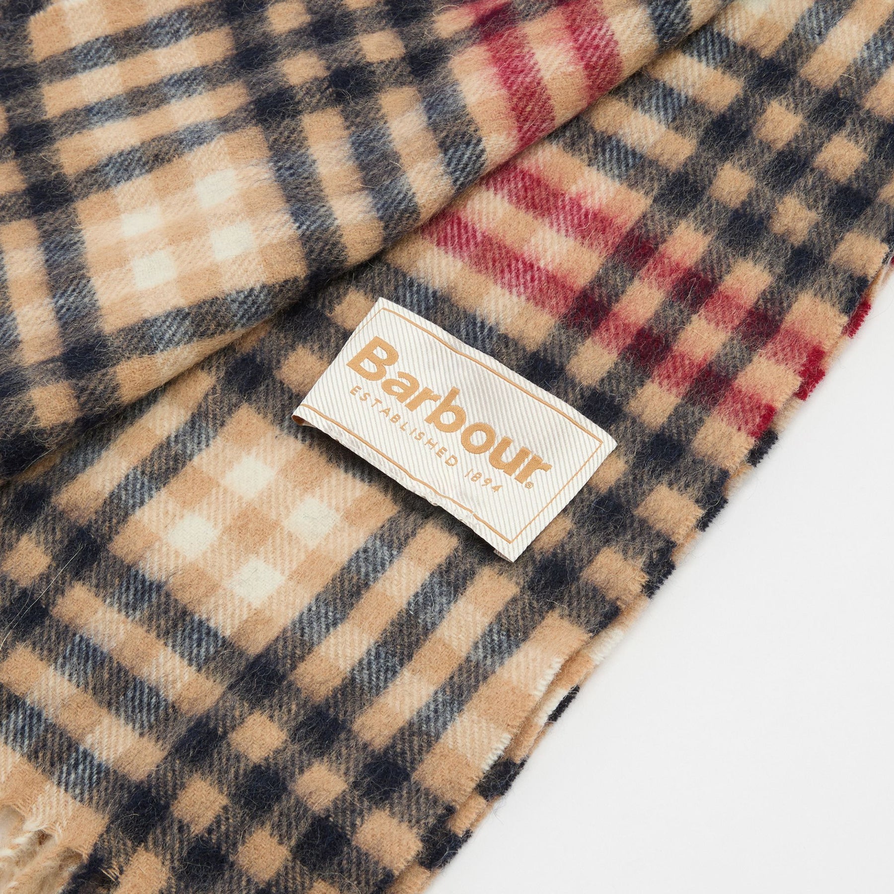 Barbour Sophia Lambswool Scarf in Hessian